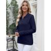 imageANRABESS Womens Long Sleeve Polo Sweaters Knit Button Shirt Lightweight Dressy Casual Basic Pullover Tops 2025 Fall FashionNavy Blue