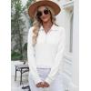 imageANRABESS Womens Long Sleeve Polo Sweaters Knit Button Shirt Lightweight Dressy Casual Basic Pullover Tops 2025 Fall FashionWhite