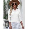 imageANRABESS Womens Long Sleeve Polo Sweaters Knit Button Shirt Lightweight Dressy Casual Basic Pullover Tops 2025 Fall FashionWhite