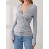 imageANRABESS Womens Long Sleeve Shirts V Neck Sexy Ribbed Knit Slim Fit Button Lightweight Sweater 2025 Fall Casual Work TopsGrey