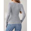 imageANRABESS Womens Long Sleeve Shirts V Neck Sexy Ribbed Knit Slim Fit Button Lightweight Sweater 2025 Fall Casual Work TopsGrey