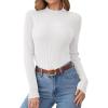 imageANRABESS Womens Long Sleeve Mock Neck Lightweight Sweater Rib Knit Slim Fit 2025 Fall Winter Casual Basic Pullover TopsWhite