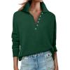 imageANRABESS Womens Long Sleeve Polo Sweaters Knit Button Shirt Lightweight Dressy Casual Basic Pullover Tops 2025 Fall FashionForest Green