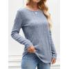 imageANRABESS Long Sleeve Shirts for Women Crewneck Tunic Tops Business Casual Fit Fall Lightweight Sweaters Fashion Clothes 2025Blue