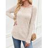 imageANRABESS Long Sleeve Shirts for Women Crewneck Tunic Tops Business Casual Fit Fall Lightweight Sweaters Fashion Clothes 2025Light Khaki
