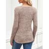 imageANRABESS Long Sleeve Shirts for Women Crewneck Tunic Tops Business Casual Fit Fall Lightweight Sweaters Fashion Clothes 2025Tan