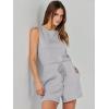 imageANRABESS Romper for Women Short Jumpsuit Summer Casual Dressy Sleeveless Outfits Beach Vacation 2025 Trendy One Piece ClothesGray