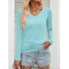 imageANRABESS Shirts for Women Long Sleeve V Neck Tops Dressy Business Casual Side Ruched TShirts 2025 Fall Tee Blouses OutfitsAuqa