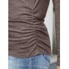 imageANRABESS Shirts for Women Long Sleeve V Neck Tops Dressy Business Casual Side Ruched TShirts 2025 Fall Tee Blouses OutfitsBrown