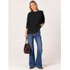imageANRABESS Sweaters for Women Long Sleeve Crewneck Cable Knit Casual Loose Pullover Tops 2025 Trendy Fall Vintage OutfitsBlack