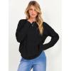 imageANRABESS Sweaters for Women Long Sleeve Crewneck Cable Knit Casual Loose Pullover Tops 2025 Trendy Fall Vintage OutfitsBlack