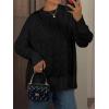 imageANRABESS Sweaters for Women Long Sleeve Crewneck Cable Knit Casual Loose Pullover Tops 2025 Trendy Fall Vintage OutfitsBlack