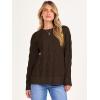 imageANRABESS Sweaters for Women Long Sleeve Crewneck Cable Knit Casual Loose Pullover Tops 2025 Trendy Fall Vintage OutfitsCoffee