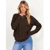 imageANRABESS Sweaters for Women Long Sleeve Crewneck Cable Knit Casual Loose Pullover Tops 2025 Trendy Fall Vintage OutfitsCoffee