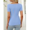 imageANRABESS Women Boat Neck Tops Short Sleeve TShirts Ribbed Knit Tight Fitted Basic Tees Shirts 2025 Summer ClothesSky Blue