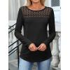 imageANRABESS Women Long Sleeve Shirts Lace Tops Business Work TShirts Dressy Casual Blouses 2025 Fall Trendy OutfitsBlack