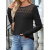 imageANRABESS Women Long Sleeve Shirts Lace Tops Business Work TShirts Dressy Casual Blouses 2025 Fall Trendy OutfitsBlack