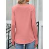 imageANRABESS Women Long Sleeve Shirts Lace Tops Business Work TShirts Dressy Casual Blouses 2025 Fall Trendy OutfitsCoral