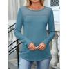 imageANRABESS Women Long Sleeve Shirts Lace Tops Business Work TShirts Dressy Casual Blouses 2025 Fall Trendy OutfitsCyan