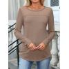 imageANRABESS Women Long Sleeve Shirts Lace Tops Business Work TShirts Dressy Casual Blouses 2025 Fall Trendy OutfitsLight Brown