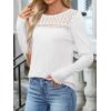 imageANRABESS Women Long Sleeve Shirts Lace Tops Business Work TShirts Dressy Casual Blouses 2025 Fall Trendy OutfitsWhite