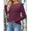 imageANRABESS Women Long Sleeve Shirts Lace Tops Business Work TShirts Dressy Casual Blouses 2025 Fall Trendy OutfitsWinered