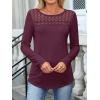imageANRABESS Women Long Sleeve Shirts Lace Tops Business Work TShirts Dressy Casual Blouses 2025 Fall Trendy OutfitsWinered