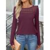 imageANRABESS Women Long Sleeve Shirts Lace Tops Business Work TShirts Dressy Casual Blouses 2025 Fall Trendy OutfitsWinered