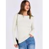 imageANRABESS Women Long Sleeve Shirts Rib Knit Slim Fit Tops Basic Tee 2025 Fall Outfits Casual TShirt Underscrubs Layer ClothesParchment