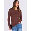 imageANRABESS Women Long Sleeve Shirts Rib Knit Slim Fit Tops Basic Tee 2025 Fall Outfits Casual TShirt Underscrubs Layer ClothesRed Brown