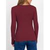 imageANRABESS Women Long Sleeve Thermal Shirt Fleece Tops 2025 Fall Winter Crew Neck Casual Base Layer TShirts Warm UndershirtsDark Red