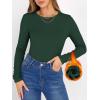 imageANRABESS Women Long Sleeve Thermal Shirt Fleece Tops 2025 Fall Winter Crew Neck Casual Base Layer TShirts Warm UndershirtsForest Green