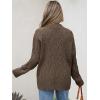 imageANRABESS Women Mock Turtle Neck Sweater Tunic Long Sleeve Cable Knit Casual Loose Work Pullover Tops 2025 Fall Winter OutfitsCoffee