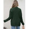 imageANRABESS Women Mock Turtle Neck Sweater Tunic Long Sleeve Cable Knit Casual Loose Work Pullover Tops 2025 Fall Winter OutfitsDeep Green