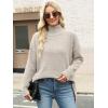 imageANRABESS Women Oversized Turtleneck Long Sleeve Spilt Fuzzy Knit Chunky 2025 Fall Pullover Sweaters Tops Winter Warm ClothesBeige
