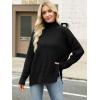 imageANRABESS Women Oversized Turtleneck Long Sleeve Spilt Fuzzy Knit Chunky 2025 Fall Pullover Sweaters Tops Winter Warm ClothesBlack