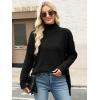 imageANRABESS Women Oversized Turtleneck Long Sleeve Spilt Fuzzy Knit Chunky 2025 Fall Pullover Sweaters Tops Winter Warm ClothesBlack