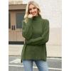 imageANRABESS Women Oversized Turtleneck Long Sleeve Spilt Fuzzy Knit Chunky 2025 Fall Pullover Sweaters Tops Winter Warm ClothesOlive Green