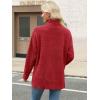 imageANRABESS Women Oversized Turtleneck Long Sleeve Spilt Fuzzy Knit Chunky 2025 Fall Pullover Sweaters Tops Winter Warm ClothesRed
