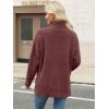 imageANRABESS Women Oversized Turtleneck Long Sleeve Spilt Fuzzy Knit Chunky 2025 Fall Pullover Sweaters Tops Winter Warm ClothesRed Brown