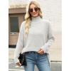 imageANRABESS Women Oversized Turtleneck Long Sleeve Spilt Fuzzy Knit Chunky 2025 Fall Pullover Sweaters Tops Winter Warm ClothesWhite
