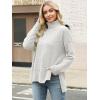 imageANRABESS Women Oversized Turtleneck Long Sleeve Spilt Fuzzy Knit Chunky 2025 Fall Pullover Sweaters Tops Winter Warm ClothesWhite
