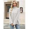 imageANRABESS Women Oversized Turtleneck Long Sleeve Spilt Fuzzy Knit Chunky 2025 Fall Pullover Sweaters Tops Winter Warm ClothesWhite