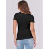 imageANRABESS Women Short Sleeve Tops Scoop Neck Ribbed Knit Slim Fitted Basic Tee Shirts Casual Summer Clothes 2025 Fall OutfitsBlack