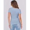 imageANRABESS Women Short Sleeve Tops Scoop Neck Ribbed Knit Slim Fitted Basic Tee Shirts Casual Summer Clothes 2025 Fall OutfitsLight Blue