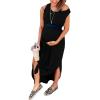imageANRABESS Women Summer Maxi Dress Beach Vacation Sundress Sleeveless Casual Loose Shirt Dresses 2025 Travel OutfitsBlack