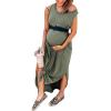 imageANRABESS Women Summer Maxi Dress Beach Vacation Sundress Sleeveless Casual Loose Shirt Dresses 2025 Travel OutfitsOlive