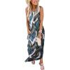 imageANRABESS Women Summer Maxi Dress Beach Vacation Sundress Sleeveless Casual Loose Shirt Dresses 2025 Travel OutfitsPrinted Leaves
