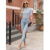 imageANRABESS Women Tops Mock Neck 12 Short Sleeve Slim Fit Basic Tee Shirts Dressy Work Business 2025 Summer Fall Casual OutfitsGrey