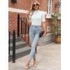 imageANRABESS Women Tops Mock Neck 12 Short Sleeve Slim Fit Basic Tee Shirts Dressy Work Business 2025 Summer Fall Casual OutfitsWhite